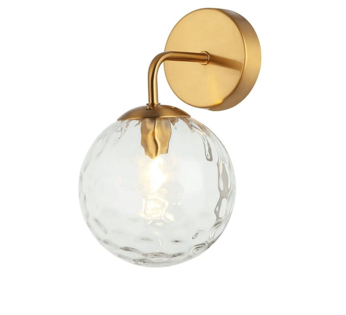 Kosilum - Winoa - Wandlamp - Goud/Messing - Metaal en glas