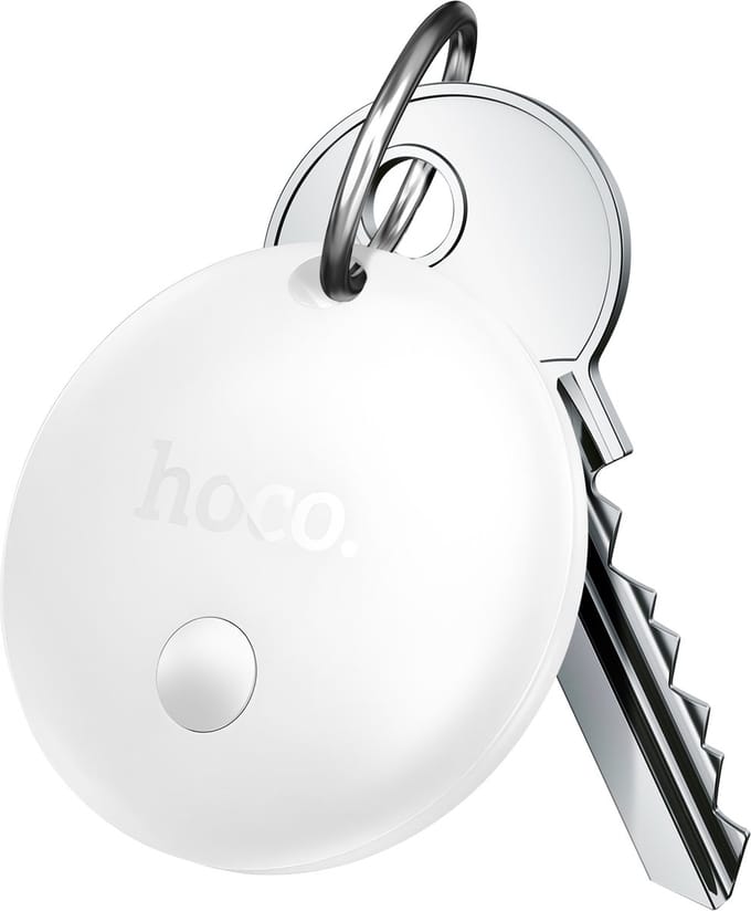 Hoco, Tracker voor sleutels en tassen compatibel met Google Find My Device Android 9+, Wit