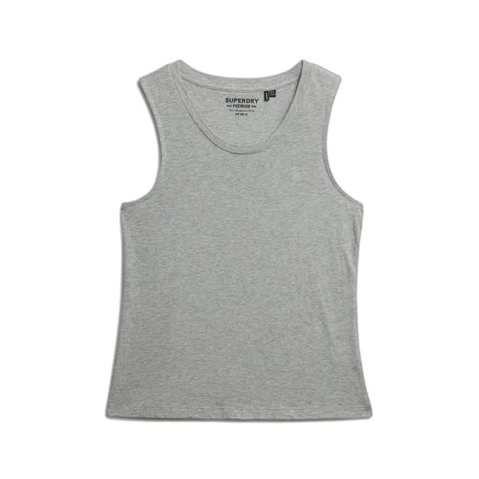Superdry Scoop Neck Mouwloos T-shirt Grijs L Vrouw