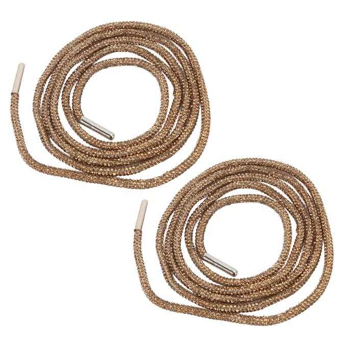 2 STKS Kristal Bling Schoenveters Modieuze Glanzende DIY Vervanging Ronde Glitter Schoenveters voor brown