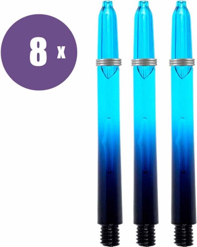 ABC Darts - Dart Shafts - Kunststof Black V Lichtblauw - Short - 8 sets