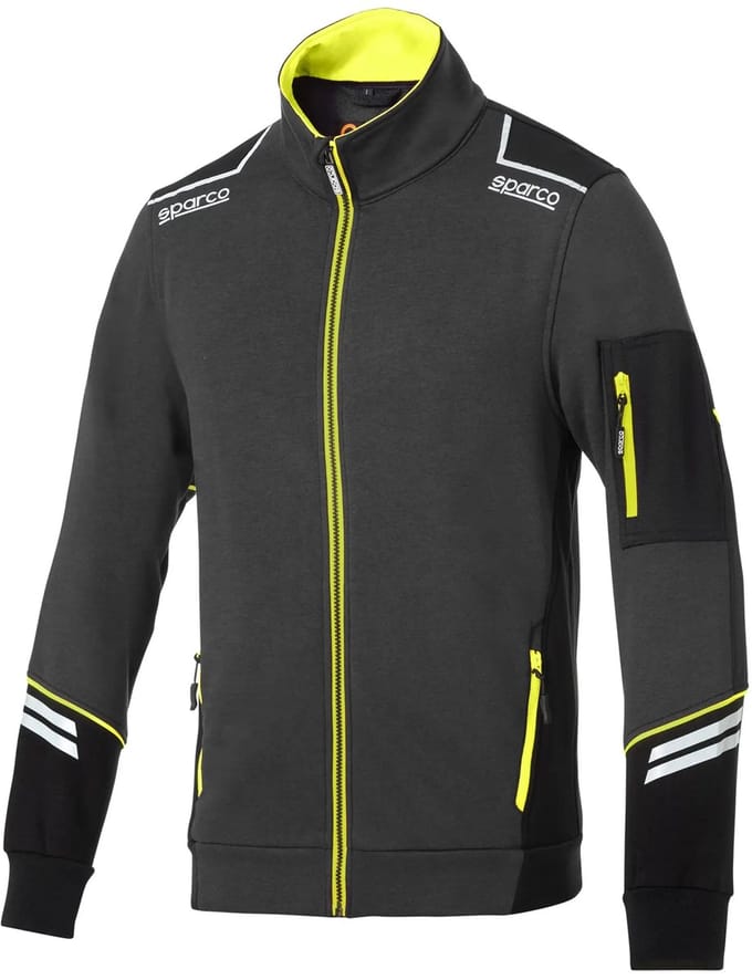 Sparco Full Zip Tech Alabama Vest - Zwart — Groen