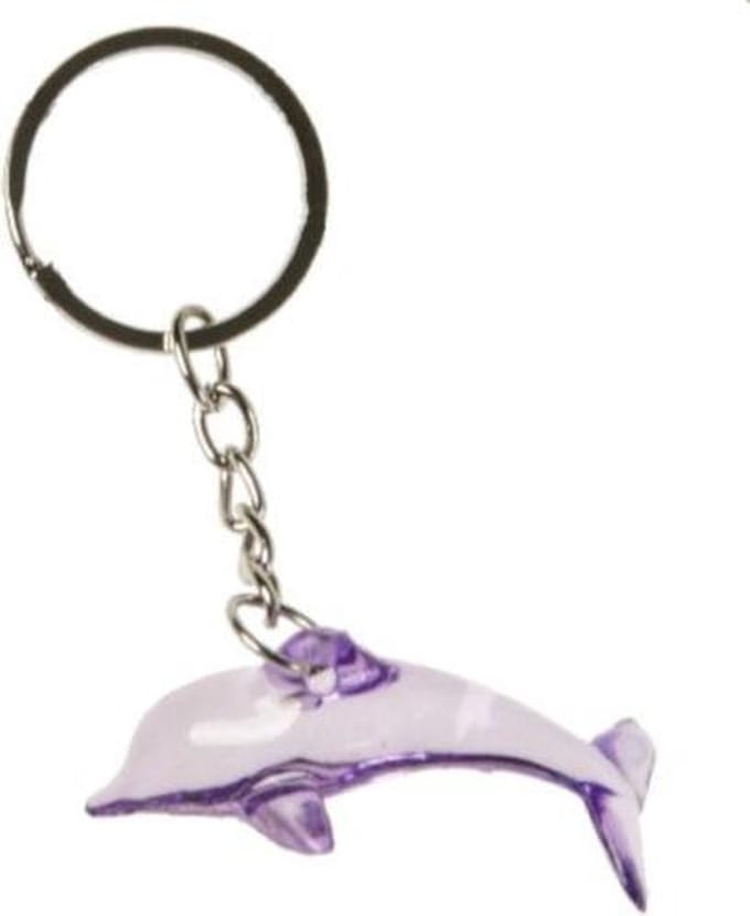 Lg-imports Sleutelhanger Dolfijn Junior 4,2 Cm Lila