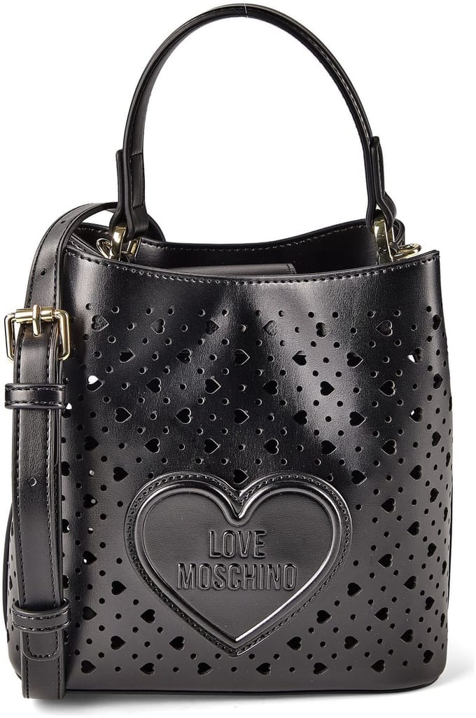 Love Moschino Basket Laminated Schoudertas 22 cm - Dames - black