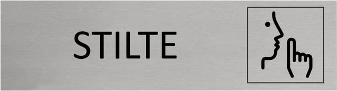 CombiCraft Aluminium deurbordje Stilte 165x45mm - per stuk