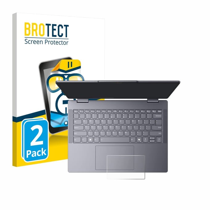 BROTECT - Screenprotector voor Lenovo IdeaPad 5 2-in-1 14" Touchpad - Folie Beschermfolie transparant 2 Stuks