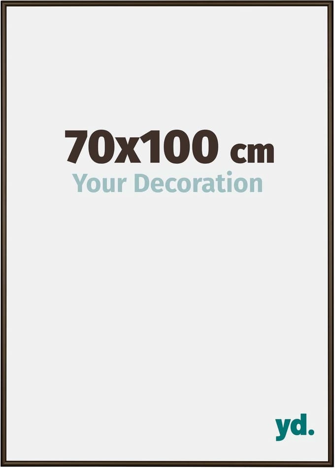 Your Decoration - Fotolijst 70x100 cm - Aluminium - Walnoot Structuur - New York