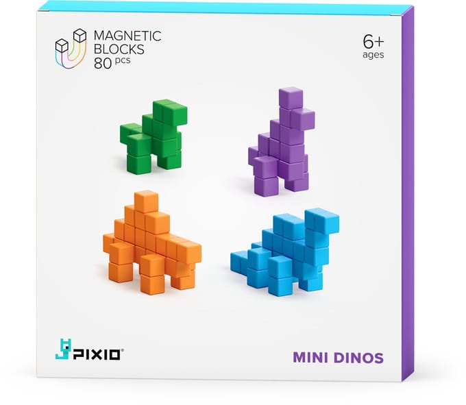 Pixio | Magnetische Blokken Story Series Mini Dinos 80 Stuks