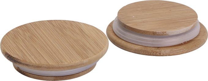 Houten deksel met rubberen afdichting, d 9 cm, 12 stuk/ 1 doos