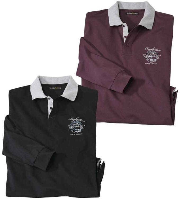 ATLAS FOR MEN - Set van 2 polo’s Expedition - Heren - Verkrijgbaar in grote maten - 4XL