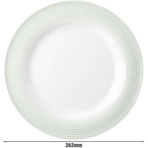 (6 stuks) SELTMANN WEIDEN Bord - plat - Ø 260mm - Saliegroen Wit