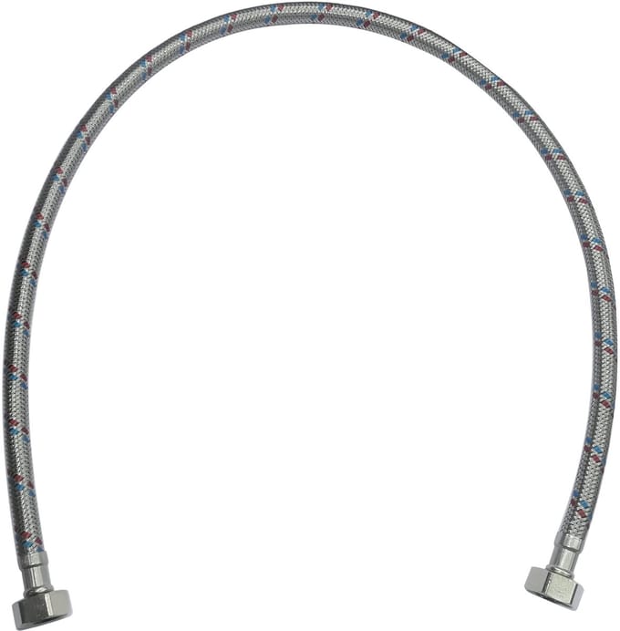 Dailygoods- Aansluitslang 800 mm - Flexibel - Vrouwelijk/Vrouwelijk - Rubber - Maximum druk 1 MPa - Buitendiameter 12 mm - Gemiddeld debiet 32 l/min - Kraanslang