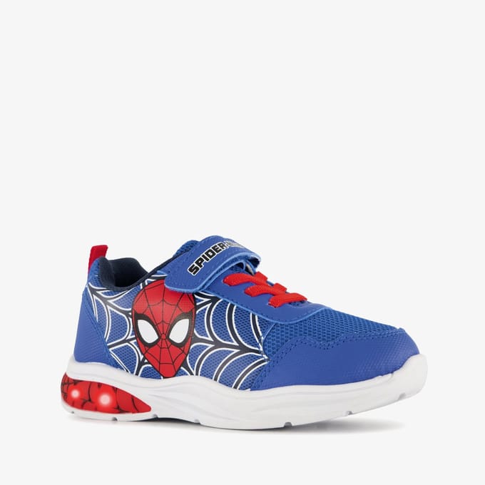 Spiderman jongens sneakers blauw met lichtjes - Maat 33