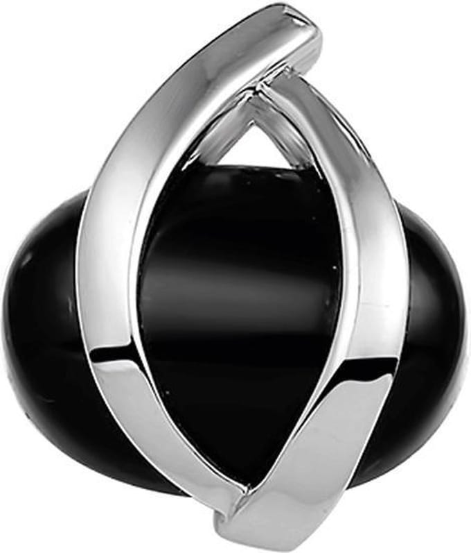 The Jewelry Collection Hanger Onyx - Zilver