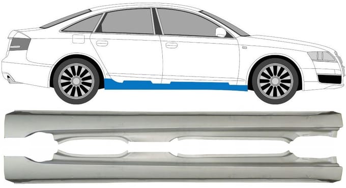 Volledige dorpel voor Audi A6 C6 2004-2010 / Links + Rechts / Set