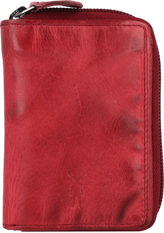 Jack Kinsky Nelson Portemonnee RFID Leer 11 cm - Jongens - Staand formaat - rot