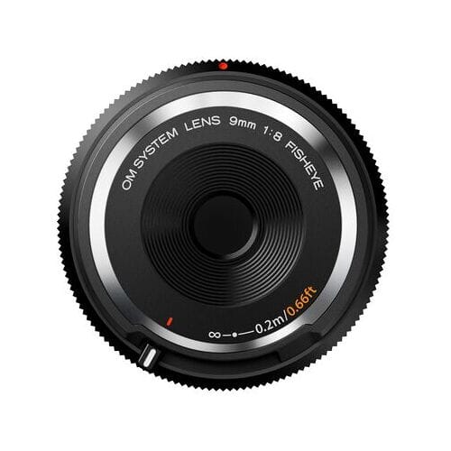 OM SYSTEM M.Zuiko 9mm f/8.0 lampvoetlens   Micro Vier Derde  zwart