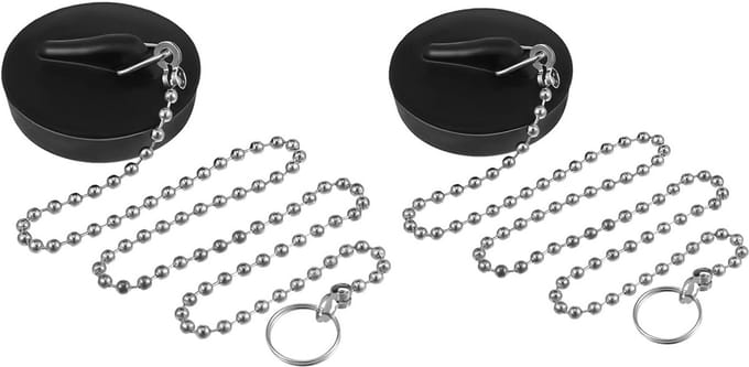 Universele Doucheput Stop Universele Badkamer Putstop Set van 2 met RVS Ketting