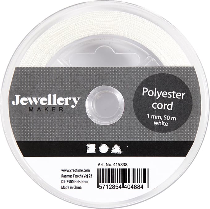 Creativ Company - Polyester Cord White 50m