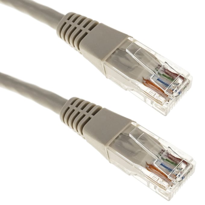 BeMatik - 2 m grijze Cat.5e UTP Ethernet-netwerkkabel