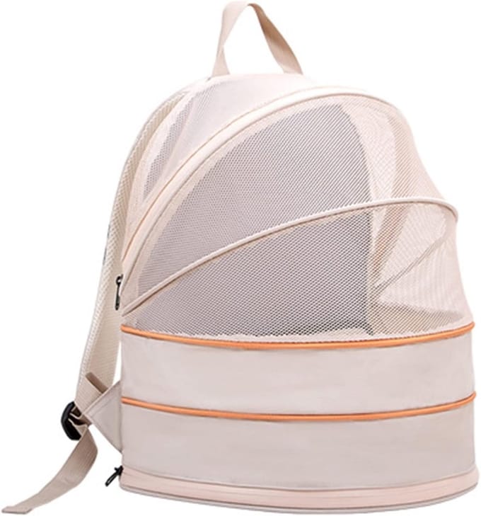 Huisdier Rugzak - Draagbare Draagtas - Comfortabel Reizen - Uitbreidbaar Ontwerp - 66x35x27cm - Wit