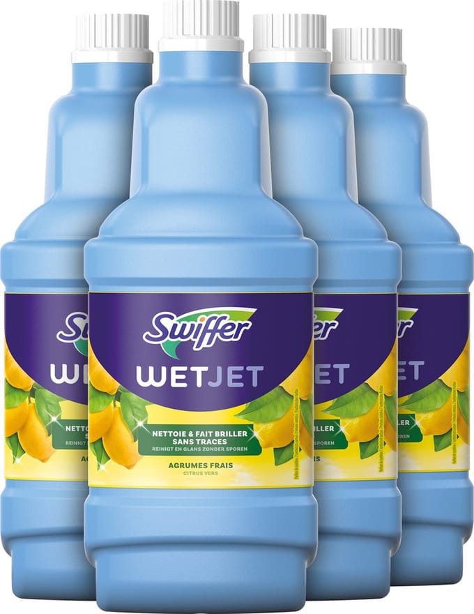 Swiffer WetJet - Alles-in-één Dweilsysteem Reinigingsmiddel - Citroen Fris - 1.25l