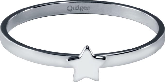 Quiges Stapelring Dames - Vulring Ster - RVS Zilverkleurig - Maat 20 - Hoogte 2mm