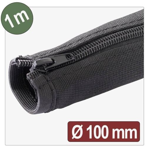 Quadrios 25CA766 25CA766 Gevlochten slang Zwart Polyester 1 m 100 mm (max) 1 m