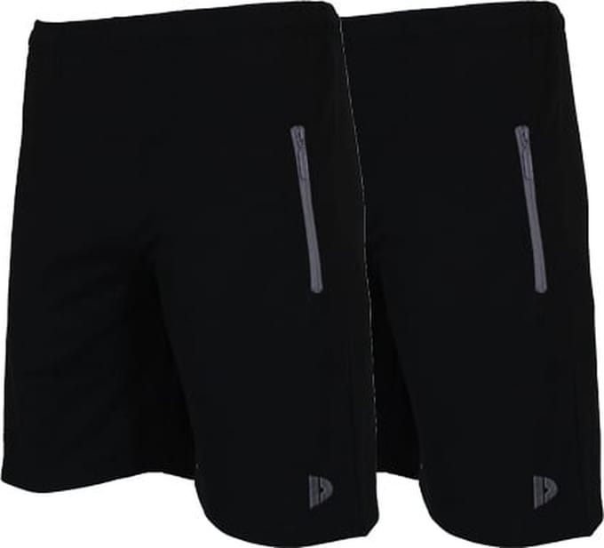 2-Pack Donnay Joggingshort (Nick) - Sportshort - Heren - Black (010) - maat 3XL