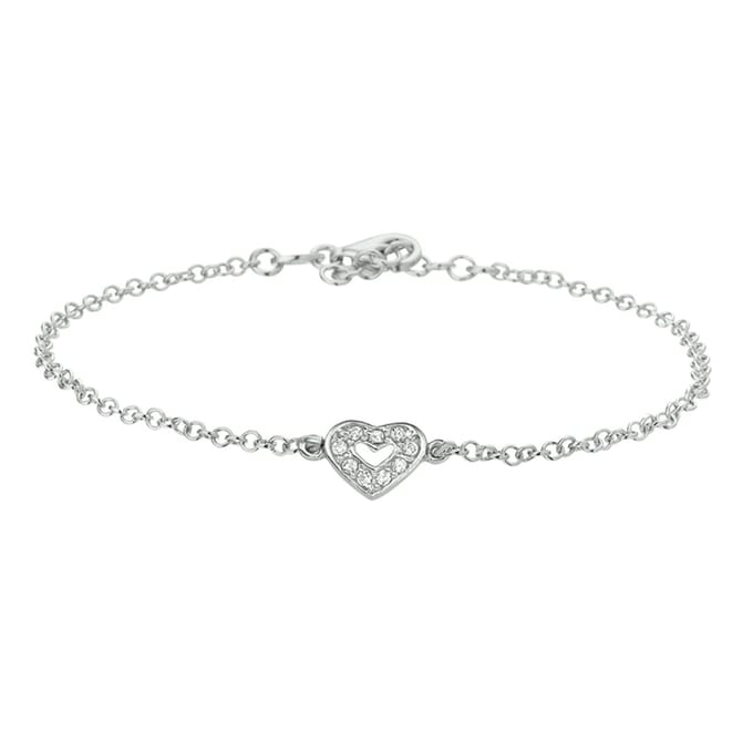 Montebello Armband Scarlet - 925 Zilver Gerhod. - Hartje - 13-15cm