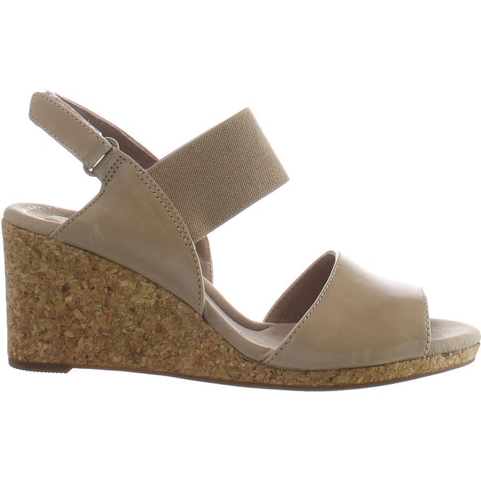 Clarks Lafley Lily Dames Beige Wedges