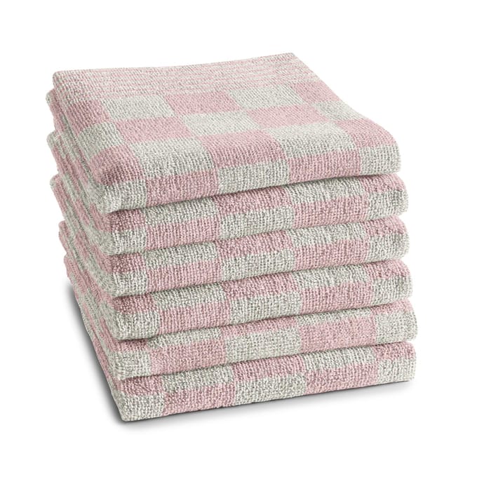 DDDDD - 6x Keukendoek - Barbeque - 50x55 cm - Pastel Roze - Set van 6 stuks