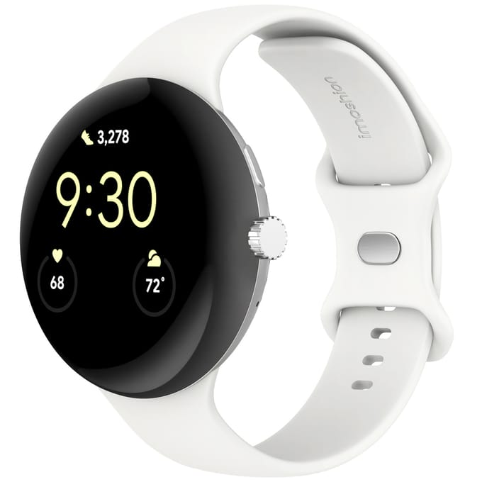 imoshion Siliconen⁺ bandje voor de Google Pixel Watch 5 / 4 / 3 (45 mm) - Maat L - Wit