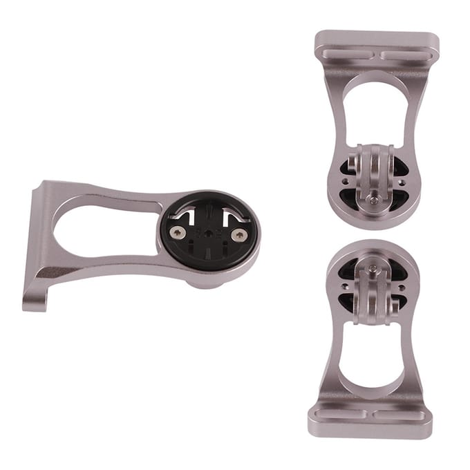Fietskilometerteller Computer Aluminiumlegering Verlengbevestiging voor Garmin (Titanium)
