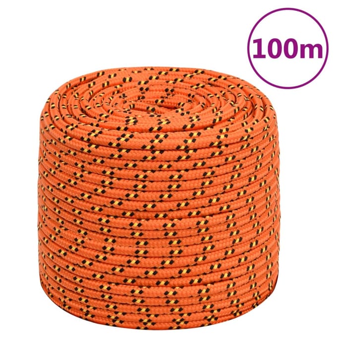 vidaXL - Boottouw - 8 - mm - 100 - m - polypropyleen - oranje
