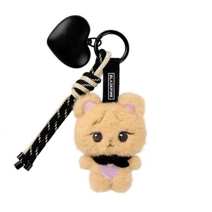 BLACKPINK [DEADLINE POP-UP] Officiële MD KARAKTER PLUCHEN SLEUTELHANGER SLIM Jennie beige