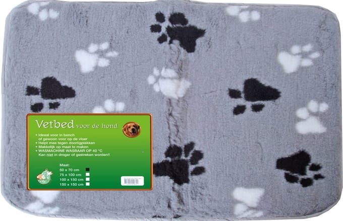 Boon Vetbed Gebiesd Met Poot Grijs 75x100 cm