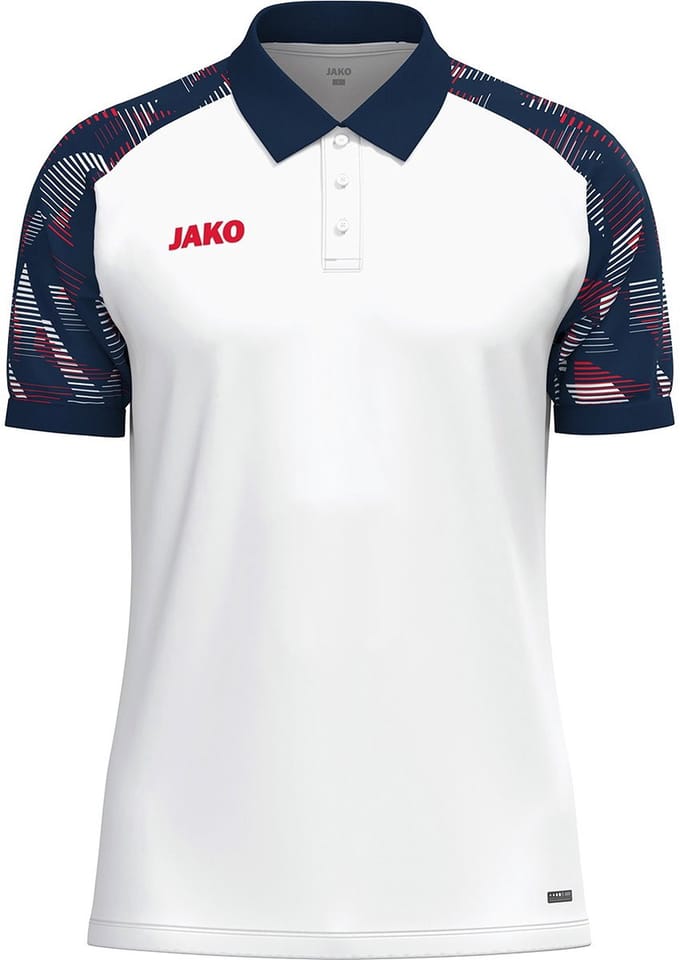 Jako Sonic Polo Heren - Wit / Marine / Rood | Maat: S