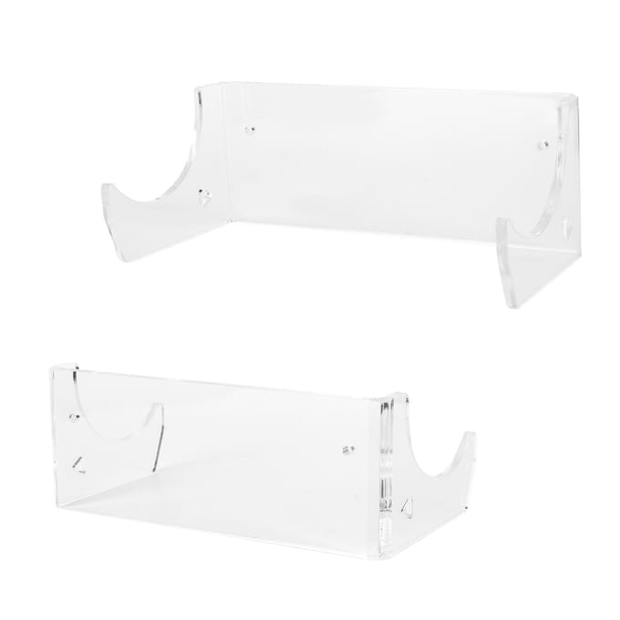 2 Stuks Wandplank Skateboard Hanger Display Opbergrek Snowboard Organizer BenodigdhedenTransparant