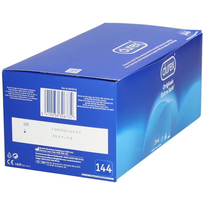 Durex Condooms - Extra Safe - 144st - Voor extra veilig plezier - Grootverpakking