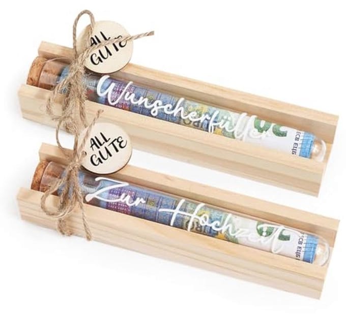 Huwelijksgeschenken 2 stuks - Wensvuller & Geldgeschenk Verpakking voor Bruiloft