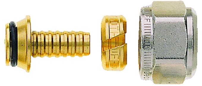 Heimeier klemkoppeling 3/4 inchmoer- 16x2mm. vpe Vernikkeld