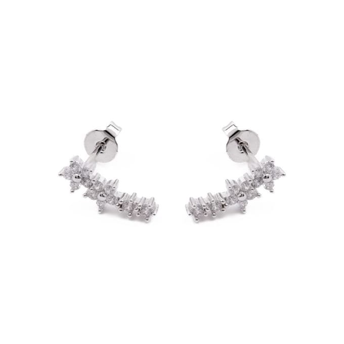 Luxenter Rhodium Plated Briljant Zirkonia Oorbellen - Olea