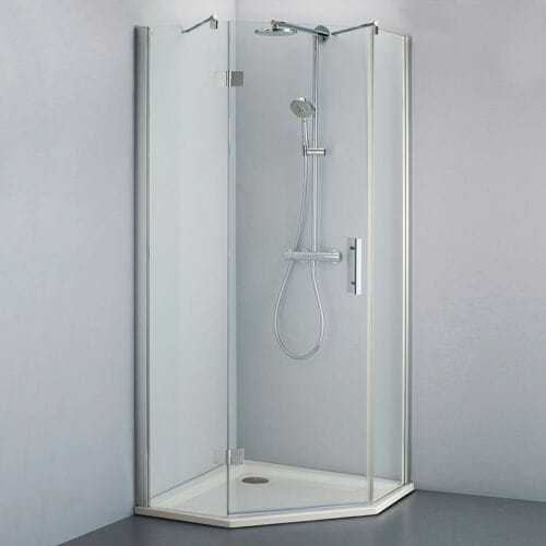 Steinkamp Lifestyle pentagonal shower 3-piece 100 x 100 cm stop left incl. easypearl EHSTFE100L
