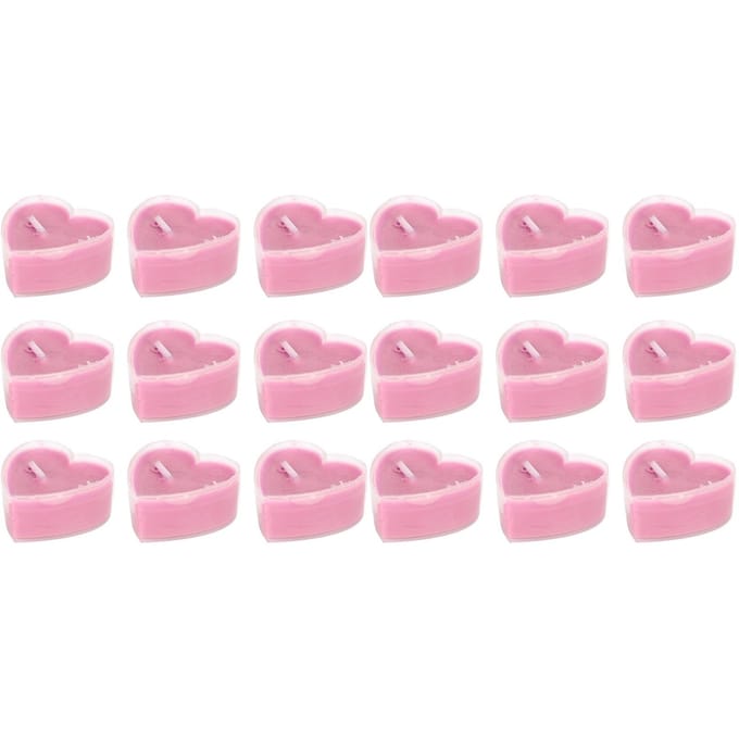 18 Stuks Hartvormige Kaars Mini Romantisch Diner Kaarslicht Decoraties OrnamentenRoze roze