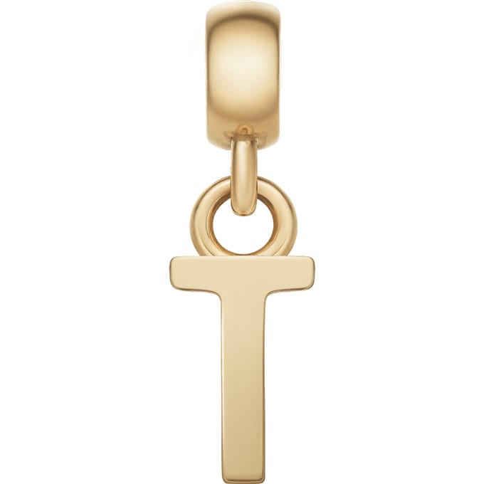 DANIEL WELLINGTON LETTER CHARM DW00400503 GOLD-PLATED LETTER T BEDEL 1 STUK