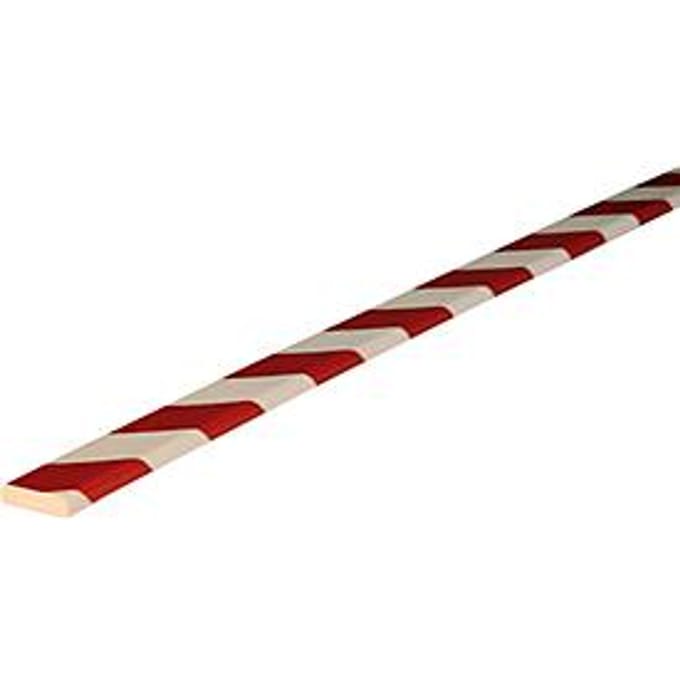 Oppervlaktebescherming type F, 1 m/stuk, rood/wit
