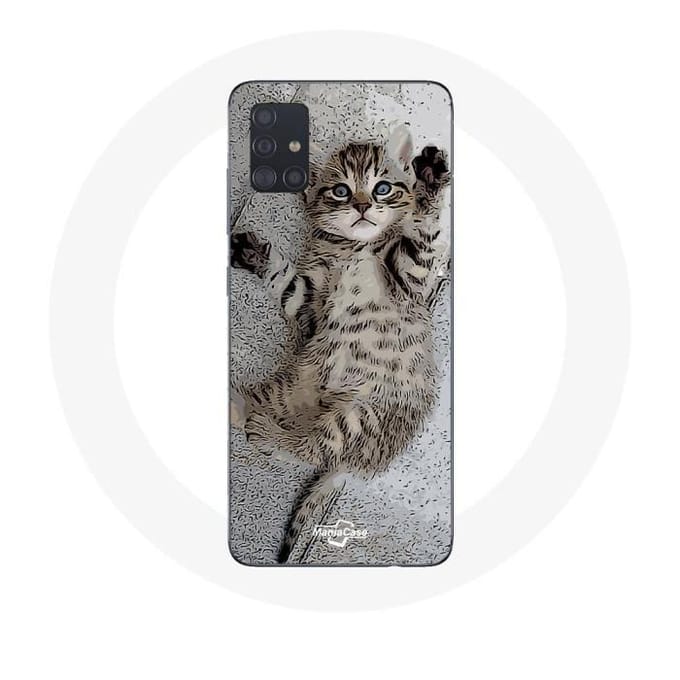 Samsung Galaxy A51 hoesje Bengaalse kitten slaapt
