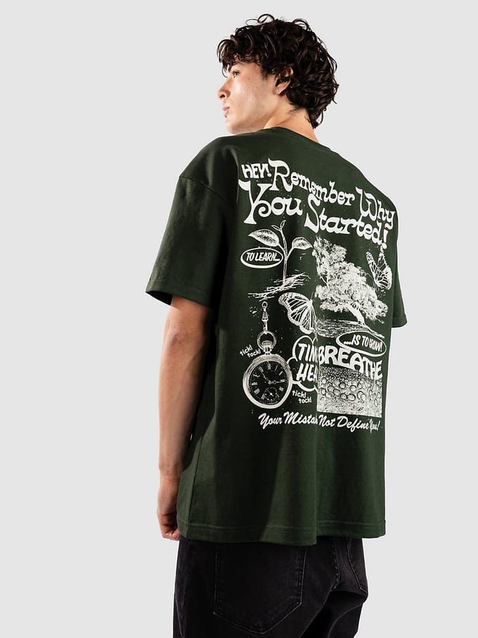 Dravus Positive Message Boxy T-Shirt groen