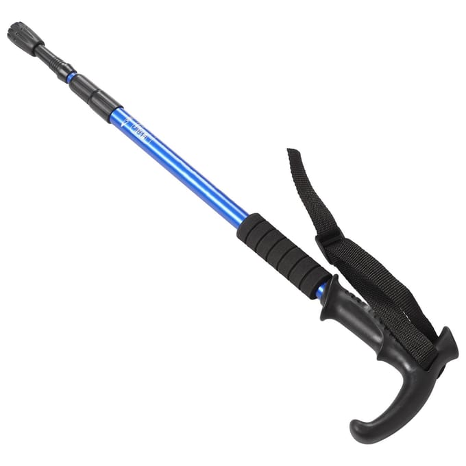 Wandelstok Schokbestendig Ultralicht 3 Secties Wandelstok met Verstelbare Hoogte black